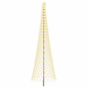 vidaXL LED Kerstboom 500 cm 550 LED's Warmwit IJzer Zwart