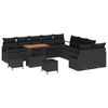 vidaXL Tuin Sofa Set 13 st 12-Aantal zitplaatsen Zwart