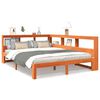 vidaXL Bed met boekenkast zonder matras grenenhout wasbruin 140x190 cm