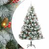 vidaXL Kunstkerstboom Groen en wit 240 cm PVC en Metaal en Plastic