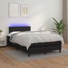 vidaXL Boxspring met matras en LED kunstleer zwart 120x190 cm