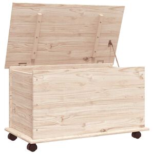 vidaXL Opbergkist met wielen ALTA 73x39,5x43 cm massief grenenhout