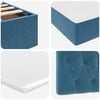 vidaXL Opslag bed met matras Donkerblauw 180 x 200 cm Fluweel