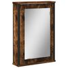 vidaXL Badkamerspiegelkast 42x12x60 cm bewerkt hout gerookt eikenkleur