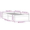 vidaXL Bedframe massief hout grijs 75x190 cm
