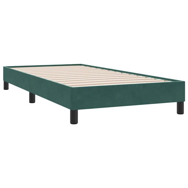 vidaXL Bedframe zonder matras 80x210 cm fluweel donkergroen