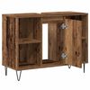 vidaXL Badkamer Kast met plank Oud Hout 80 x 33 x 60 cm Bewerkt hout