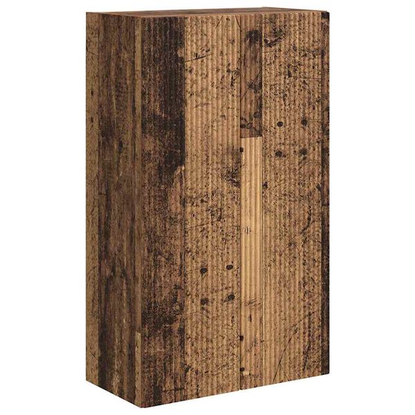 vidaXL TV-wandkast Oud Hout 59,5 x 31 x 100 cm Bewerkt hout