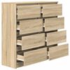 vidaXL Dressoir 100x35x99 cm bewerkt hout sonoma eikenkleurig