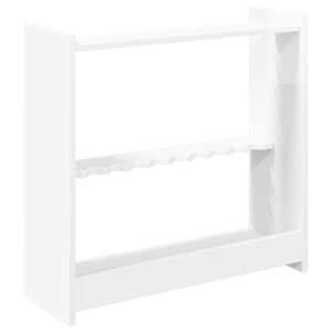 vidaXL Biljartkeu standaard Bewerkt hout 60 x 20 x 57 cm Glanzend Wit