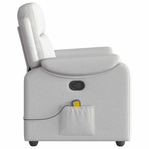 vidaXL Massagestoel verstelbaar stof wolk grijs