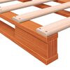vidaXL Palletbed massief grenenhout wasbruin 180x200 cm