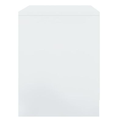 vidaXL Nachtkastje 45x34,5x44,5 cm spaanplaat hoogglans wit