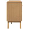 vidaXL Dressoir OLDEN 114x43x73,5 cm massief grenenhout grijs en bruin