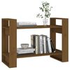vidaXL Boekenkast/kamerscherm 80x35x56,5 cm massief hout honingbruin