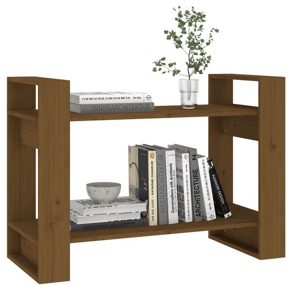 vidaXL Boekenkast/kamerscherm 80x35x56,5 cm massief hout honingbruin