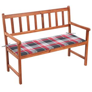 vidaXL Tuinbank met kussen 120 cm massief acaciahout