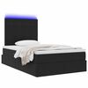 vidaXL Opbergbed met LED met matras met LED Zwart 120 x 190 cm Fluweel