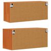 vidaXL Wandkast 2 pcs Wasbruin 80 x 30 x 35 cm Massief grenenhout