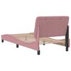 vidaXL Bedframe zonder matras fluweel roze 90x200 cm
