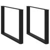 vidaXL Eettafelpoten 2 st U-vormig 100x(72-73) cm staal zwart