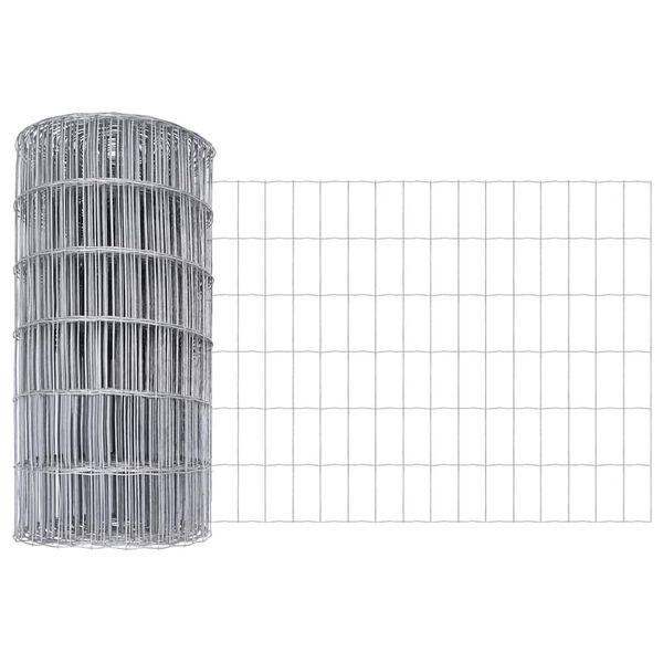 vidaXL Euro Hek Zilver 0.8 x 10 m Warmverzinkt ijzer