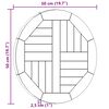 vidaXL Tafelblad rond 2,5 cm 50 cm massief teakhout
