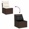 vidaXL 8-delige Loungeset met kussens poly rattan bruin