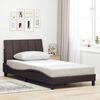 vidaXL Bedframe zonder matras "Hanko" 100x200 cm stof donkerbruin