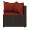 vidaXL Tuinhoekbanken met kussens 2 st poly rattan bruin