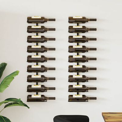 VidaXL Wijnrekken Voor 20 Flessen Wandmontage 2 St Metaal Zwart Id20251017185798001760698591 VidaXL Wijnrekken Voor 20 Flessen Wandmontage 2 St Metaal Zwart Id20251017185798001760698591