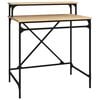 vidaXL Bureau 80x50x90 cm bewerkt hout en ijzer sonoma eikenkleurig