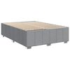vidaXL Boxspring met matras stof lichtgrijs 160x200 cm