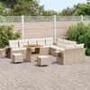vidaXL Tuinbankenset 13 pcs Beige poly rattan