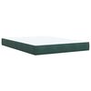 vidaXL Boxspring met matras fluweel donkergroen 160x200 cm