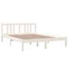 vidaXL Bedframe massief hout wit 140x200 cm