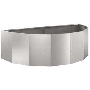 vidaXL Plantenbak Zilver 120 x 60 x 35 cm Roestvrij staal