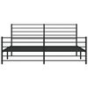 vidaXL Bedframe met voetbord zonder matras metaal zwart 180x200 cm