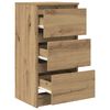 vidaXL Dressoir 37,5x35x76 cm bewerkt hout artisanaal eikenkleurig