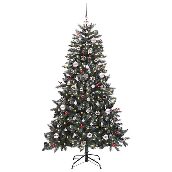vidaXL Kunstkerstboom met 150 LED Groen 150 cm PVC en Plastic en Staal