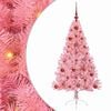 vidaXL Kunstmatig Voorverlicht Kerstboom met 150 LED Roze 120 cm PVC