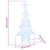 vidaXL Kerstboom met 240 LED Koudwit 180 cm Acryl