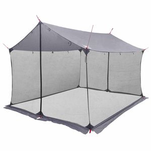 vidaXL Campingzeil met gaaswanden Grijs en Oranje 340 x 260 x 220 cm