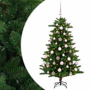 vidaXL Kunstkerstboom met Ballen 120 cm 150 LED's Warmwit
