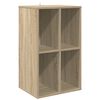 vidaXL Platenkast Sonoma Eiken 44,5 x 36,5 x 74,5 cm Bewerkt hout