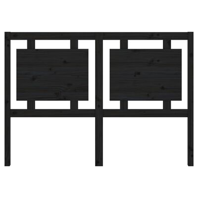 vidaXL Hoofdbord 140,5x4x100 cm massief grenenhout zwart