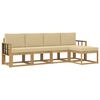 vidaXL Buiten bankenset 5 st Wit en Beige