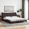 vidaXL Bedframe zonder matras "Hvar" stof donkerbruin 180x200 cm