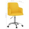 vidaXL Kantoorstoel draaibaar stof mosterdgeel