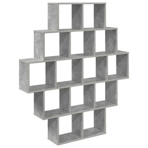 vidaXL Wandplank Betongrijs 120 x 20 x 136 cm Bewerkt hout